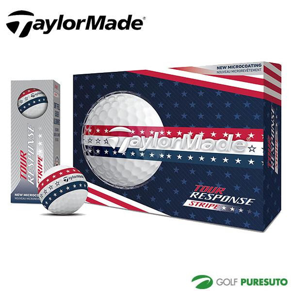 新品 TaylorMadeツアーレスポンスストライプボールネイビー2ダース24球 TaylorMade（テーラーメイド） ゴルフボール TM26 ツアーレスポンス