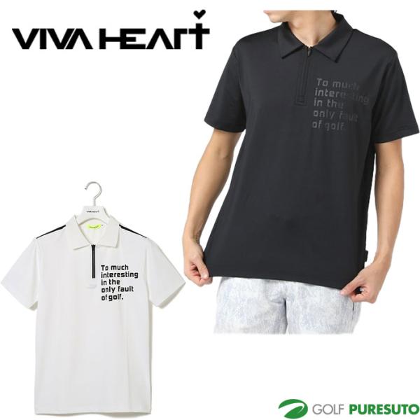 サイズ：50 VIVA HEART ビバハート  ハイネック 半袖Tシャツ  レッド系 [240101485019] ゴルフウェア メンズ ストスト サイズ：50 VIVA HEART ビバハート ハイネック 半袖Tシャツ
