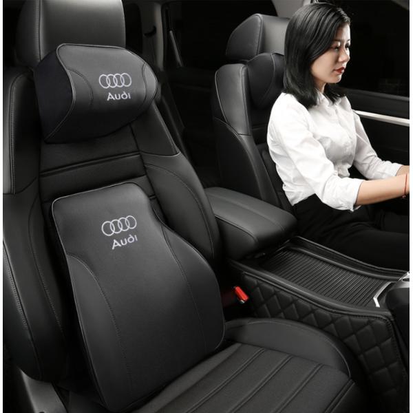 アウディAUDI ロゴ入り 刺繍 A6A7A5A1Q3Q2Q7Q5S5R8QA8S3S4S6S8Q6S7 車用記憶 低反発 ネックパッド ヘッドレスト 腰クッシ