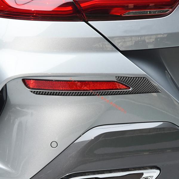 BMW 8シリーズ(G14/G15/G16)用 リアフォグランプアイブロウ カーボン製 3Dシール パネル エクステリアパーツ 保護カバー トリム ガーニッシュ