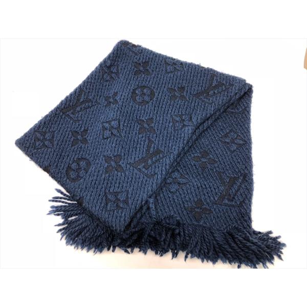 LOUIS VUITTON ルイヴィトン エシャルプ ロゴマニア フリンジ マフラー 