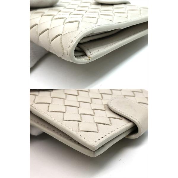 Bottega Veneta ボッテガヴェネタ イントレチャート ファッション コンパクトウォレット ミニ Veneta 二つ折り財布 ホワイト 白 二つ折り財布 レザー メンズ レディース 81 1 プリウス本店