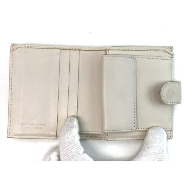 Bottega Veneta ボッテガヴェネタ イントレチャート ファッション コンパクトウォレット ミニ Veneta 二つ折り財布 ホワイト 白 二つ折り財布 レザー メンズ レディース 81 1 プリウス本店