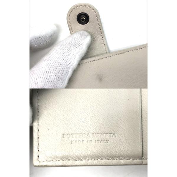 Bottega Veneta ボッテガヴェネタ イントレチャート ファッション コンパクトウォレット ミニ Veneta 二つ折り財布 ホワイト 白 二つ折り財布 レザー メンズ レディース 81 1 プリウス本店
