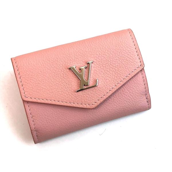 ポルトフォイユ Vuitton Louis コンパクト ピンク ミニ 二つ折り財布 ロック 二つ折り財布 ピンク ピンク ミニ 03 ルイヴィトン M 美品 レザー イニシャル有 1 プリウス本店 人気定番の の