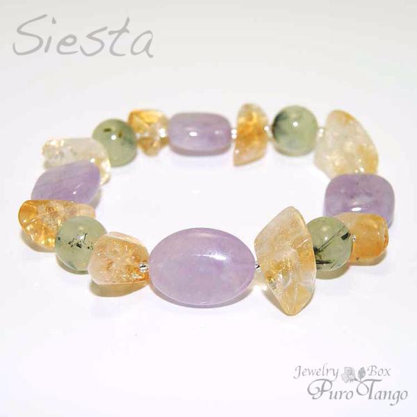 パワーストーンブレスレット　50 ブレスレット レディース 40代 50代 アメシスト シトリン 誕生石