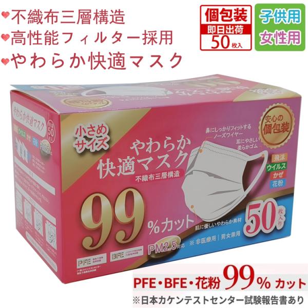 マスク 使い捨てマスク 小さめサイズ 50枚の人気商品 通販 価格比較 価格 Com