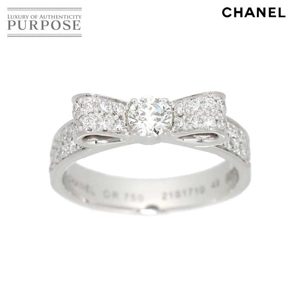 シャネル CHANEL リュバン ドゥ ダイヤ リング #49 ミディアム K18 WG