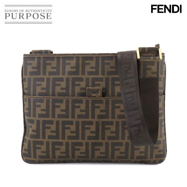 未使用 展示品 フェンディ FENDI ズッカ柄 ショルダー バッグ PVC 