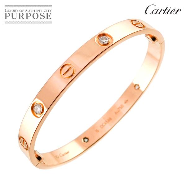 Cartier（カルティエ） ラブ ブレス #16 ハーフ ダイヤ 4P K18 PG 750