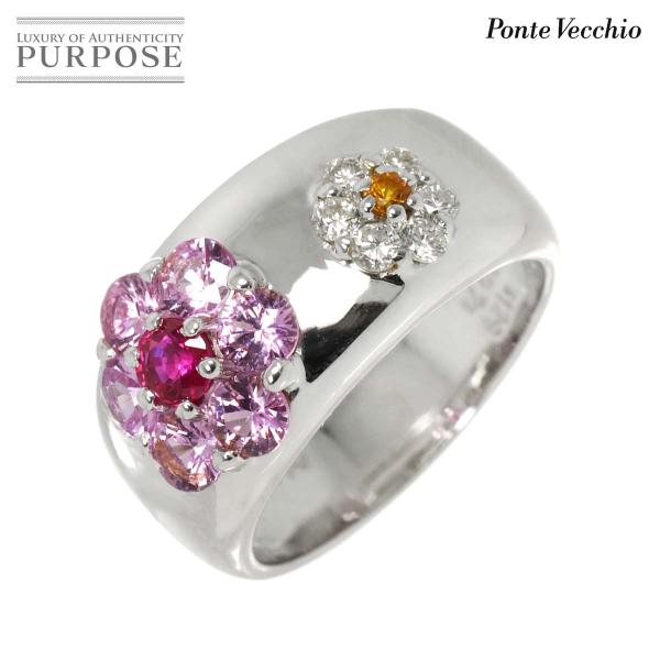 9/美品 ポンテヴェキオ K18 ルビー0.37ct ダイヤ リング 指輪 Ponte Vecchio ポンテヴェキオ リング 指輪 9.5号 18金 K18