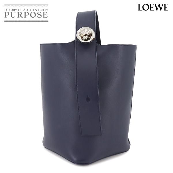 新品未使用　【LOEWE】ロエベ 手袋　ネイビー LOEWE 新品同様 ロエベ ペブル バケットバッグ ミディアム