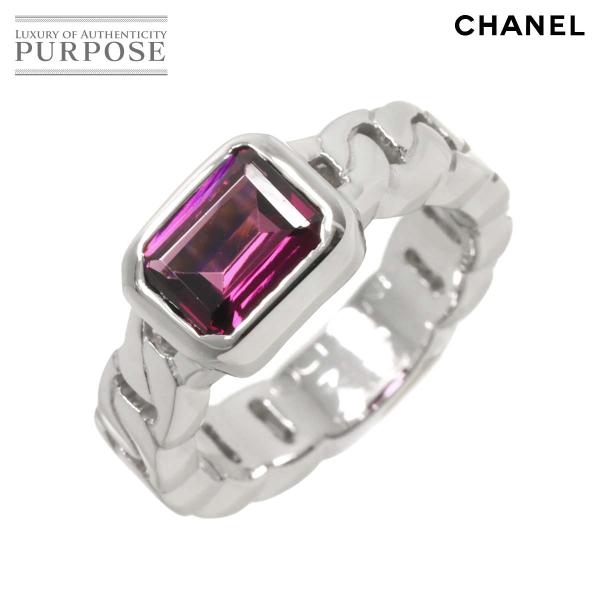 CHANEL シャネル プルミエール 7.5号 リング ガーネット K18 WG  