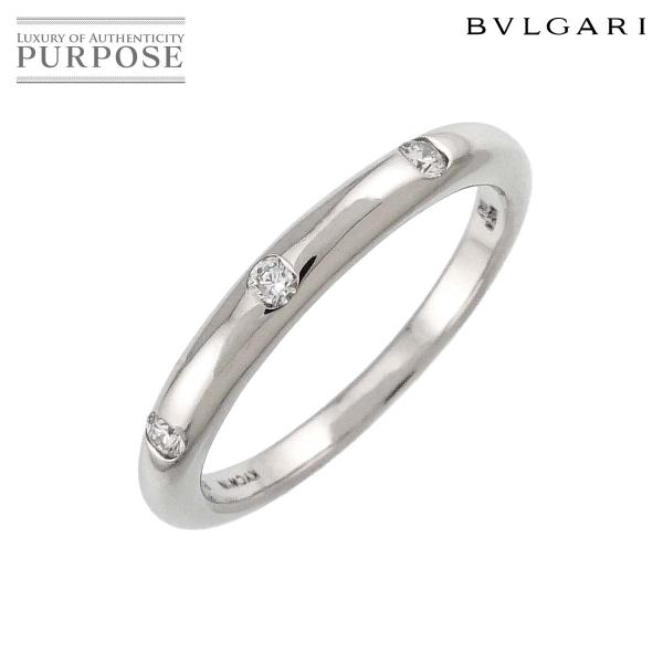 新品同様 ブルガリ ダイヤ7石 Pt フェディリング 6.5号 新仕上げ済み BVLGARI（ブルガリ） フェディ 7号 リング ダイヤ 3P Pt プラチナ 指輪
