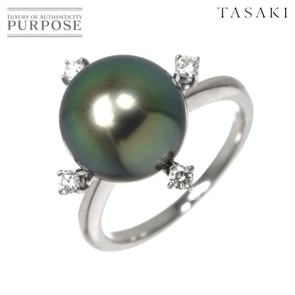 TASAKI（タサキ） TASAKI 10号 リング 黒蝶真珠 10.9mm ダイヤ 0.12ct