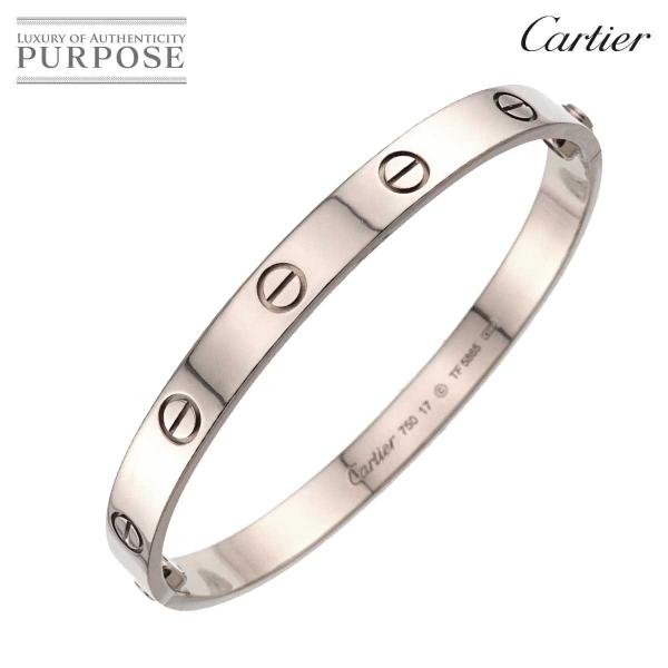 美品　カルティエ　ラブブレス　#17 6pダイヤモンド　ホワイトゴールド 正規品 Cartier（カルティエ） ラブ ブレス #17 K18 WG ホワイトゴールド 750