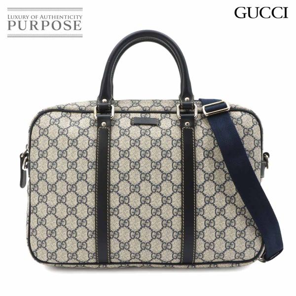 【美品】GUCCI 極上カーフレザー ブリーフケース 2wayウェブ ビジネス GUCCI（グッチ） 新品同様 GUCCI GGスプリーム 2way ブリーフケース