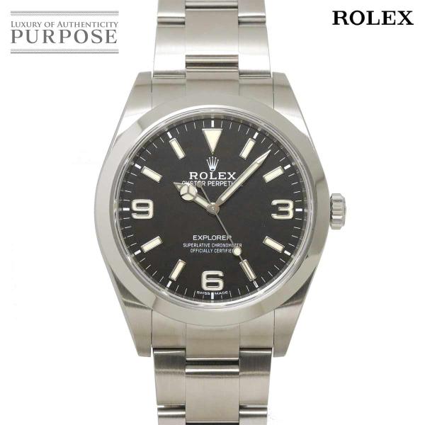 ロレックス ROLEX エクスプローラー1 214270 ランダム ルーレット メンズ 腕時計 ブラック オートマ 自動巻き ウォッチ Explorer I 90323044 ROLEX（ロレックス） エクスプローラー1 214270 ランダム ルーレット