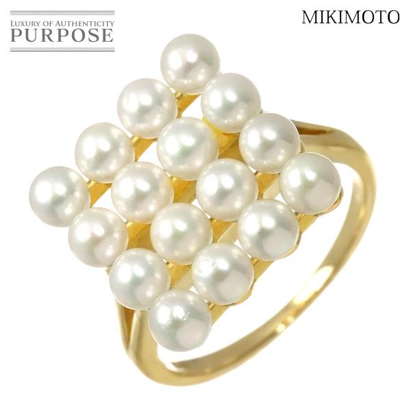 ミキモト MIKIMOTO 10号 リング ベビーパール 3.5mm K18 YG イエローゴールド 750 真珠 指輪 Baby Pearl Ring 90323067
