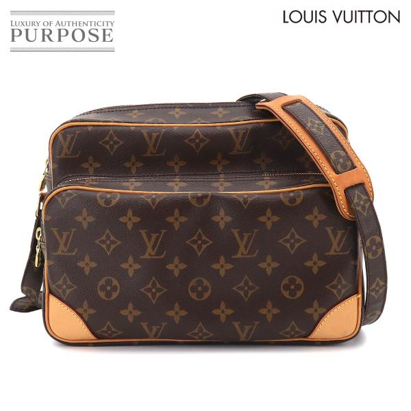 新品同様 ルイ ヴィトン LOUIS VUITTON モノグラム ナイル ショルダー バッグ ブラウン M45244 ゴールド 金具 Monogram Nile 90331004