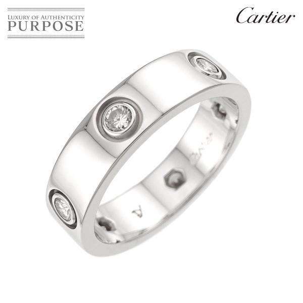 Cartier750リング Cartier（カルティエ） ラブ #57 リング フル ダイヤ K18 WG ホワイト