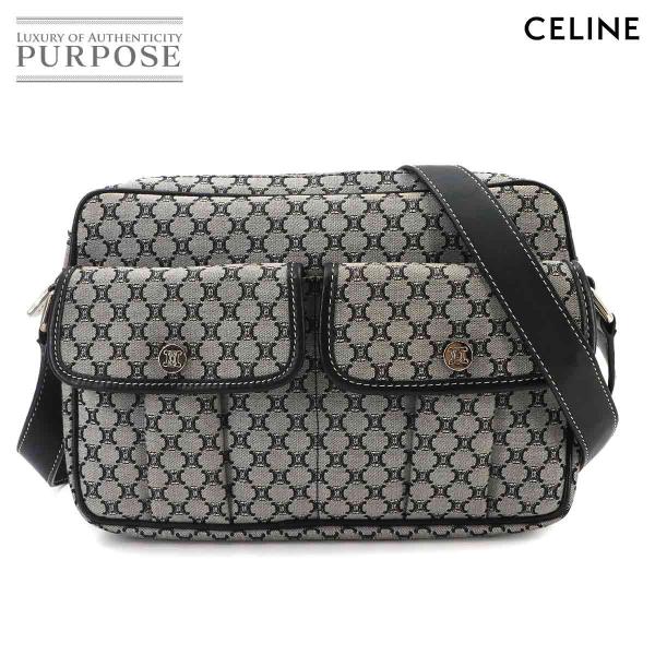 CELINE（セリーヌ） 新品同様 マカダム ショルダー バッグ キャンバス