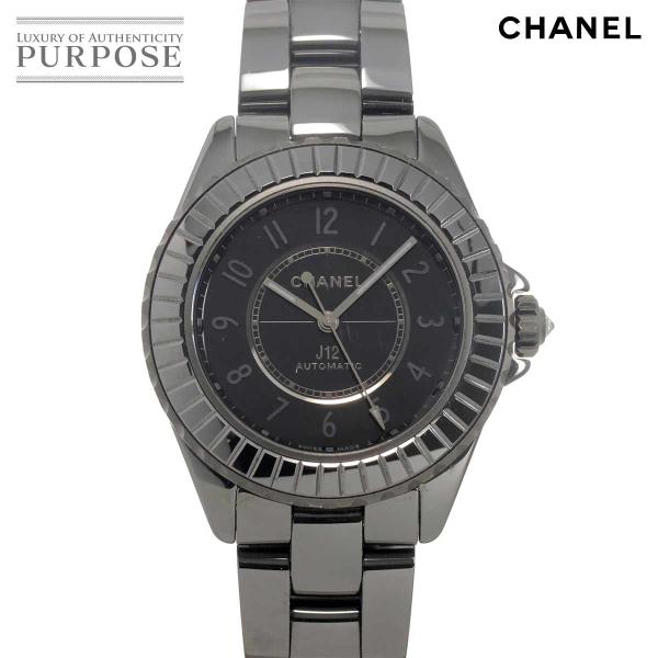シャネル CHANEL J12 エディション ノワール 38mm H6347 世界55本限定 メンズ 腕時計 ブラック セラミック オートマ 自動巻き 90335424 CHANEL（シャネル） CHANEL J12 エディション ノワール 38mm H6347