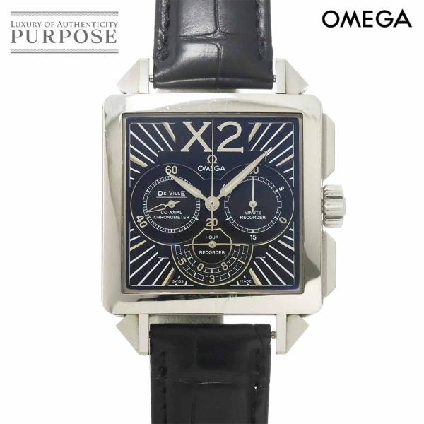 オメガ OMEGA デビル X2 コーアクシャル 423 13 37 50 01 001 クロノグラフ メンズ 腕時計 ブラック オートマ 自動巻き De Ville 90338024