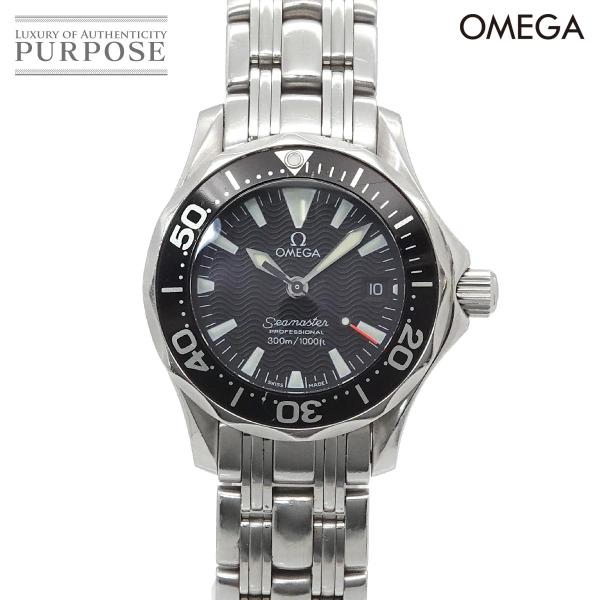 オメガ OMEGA シーマスター プロフェッショナル 300m 2284 50 レディース 腕時計 デイト ブラック クォーツ ウォッチ Seamaster 90340796