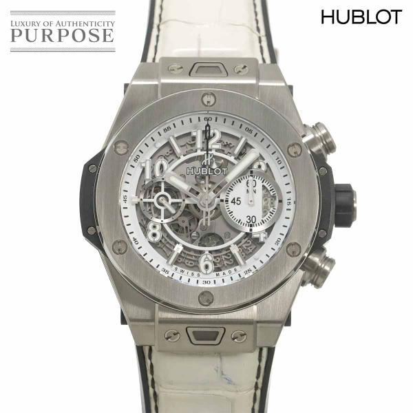 ウブロ HUBLOT ビッグバン ウニコ ブラック＆ホワイト 411 NE 2010 LR JSM15 デイト 腕時計 日本限定モデル 自動巻き Big Bang 90341577