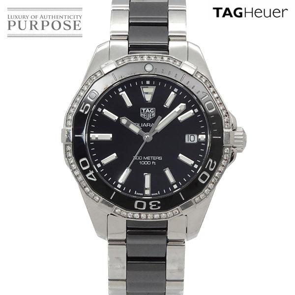 タグホイヤー TAG Heuer アクアレーサー WAY131G レディース 腕時計 ダイヤベゼル デイト ブラック クォーツ ウォッチ Aqua racer 90341925