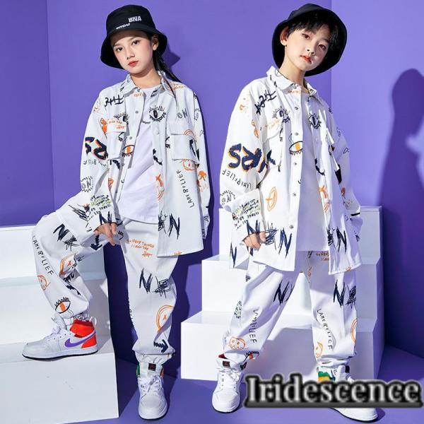 キッズダンス衣装 シャツ ヒップホップ ペイズリー柄 ス 派手 子供服 キッズ ダンス 衣装 かっこいい 男の子 女の子 発表会 演出服 舞台服