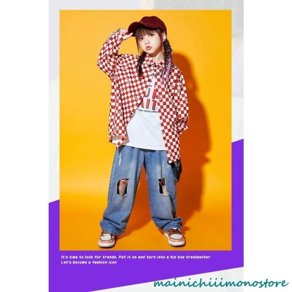 シャツ キッズダンス衣装 ス ヒップホップ 子供ダンス服 ダンス衣装 キッズ 長袖シャツ 半袖シャツ 男の子 ガールズ 柄シャツ 派手 K-POP