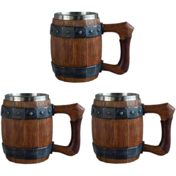 ??抜群の安定性：タンカードマグは比類のない安定性を誇り、変形することなく形状を維持し、抜群の安定性を誇ります。洗練された洗練されたデザインが、あなたの飲酒体験を新たな高みに引き上げます。??錆びにくい: ステンレススチール製の高品質ジョッ...