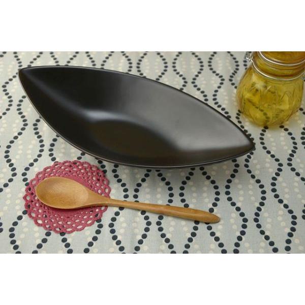 ダミエ 29cm舟形カレーパスタ皿 黒