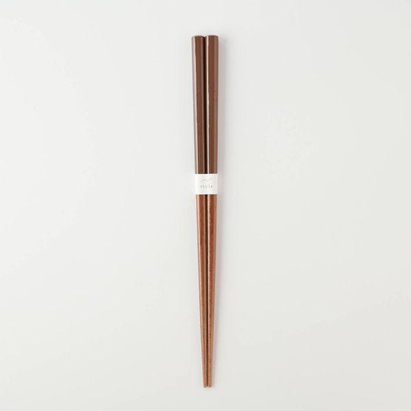 食洗機OKfam. カラフルお箸(22.5cm) 茶　　日本製
