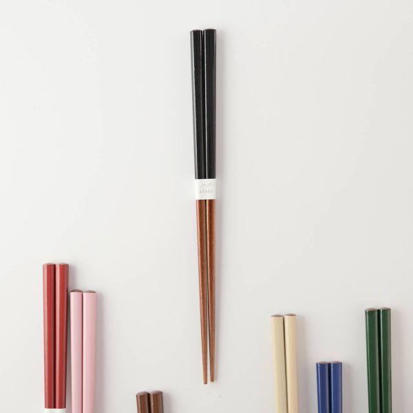 食洗機OKfam. カラフルお箸(22.5cm) 黒　　日本製
