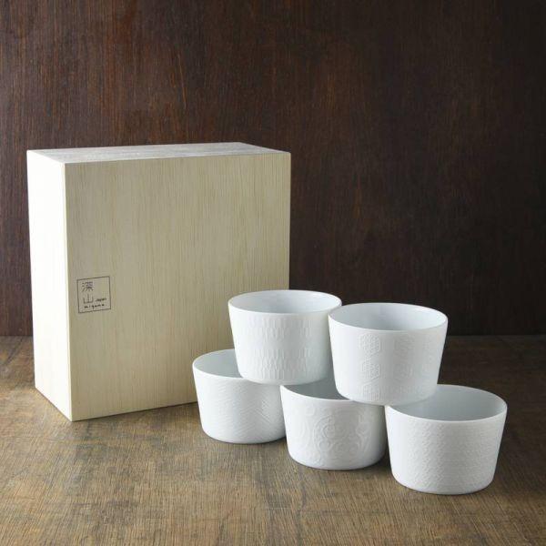  peak食器5個セット 美濃焼 箱入りギフトセット深山 楽 gaku 小鉢五個組 日本製 : カフェ