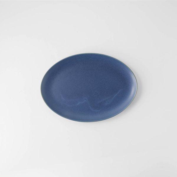 美濃焼 深山(miyama.) hibi Ovals 23cmオーバルプレート ネイビーマット　　日本製