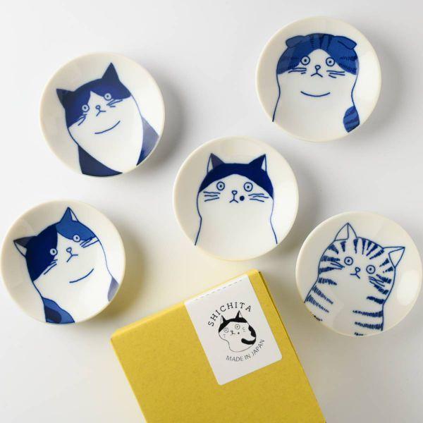 美濃焼 箱入りギフト 猫 SHICHITA シチタ 豆皿 ギフトセット H1077 日本製
