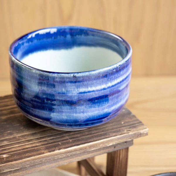 美濃焼  Wabisabi わびさび 呉須刷毛 抹茶碗 450 cc　　日本製