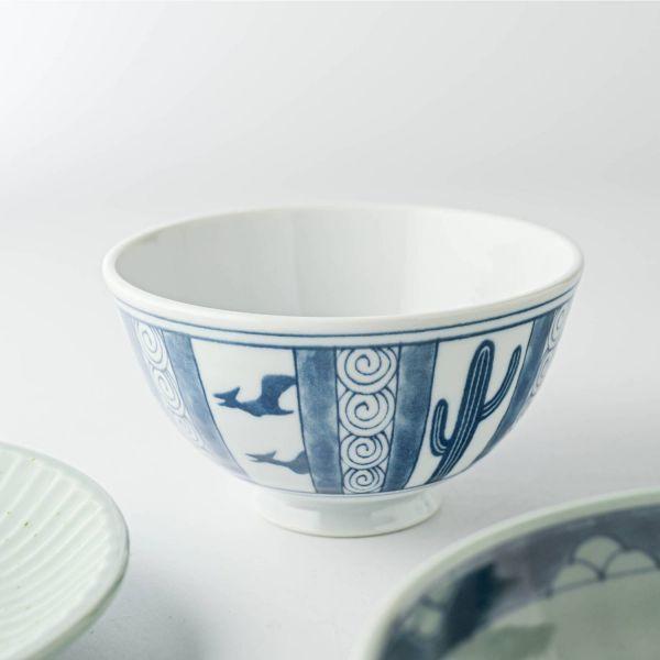美濃焼 江戸っ子恐竜 双翼竜 茶碗　　日本製