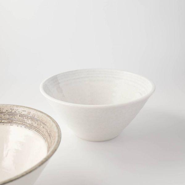 美濃焼 薄刷毛目白丼　　アウトレット訳あり品 訳あり品