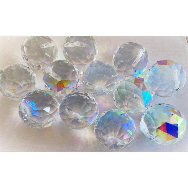 サンキャッチャー パーツ オーロラクリア30mm 12個セット 水晶