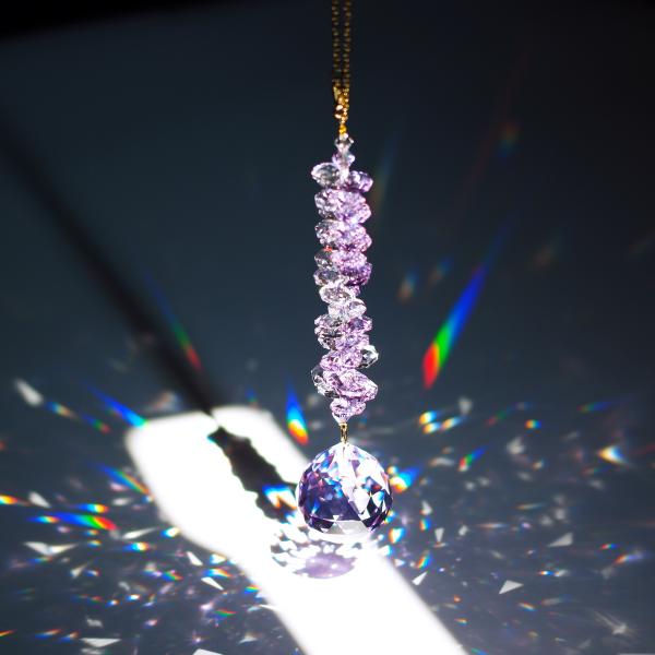 ゴールデンスパイラル・アメジスト（サンキャッチャー）