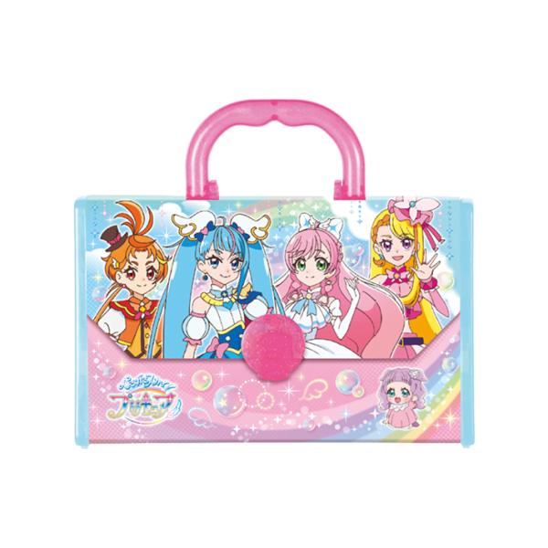 「ひろがるスカイ！プリキュア」のおえかきバッグセットです♪ぬりえとクレヨンがバッグに入っているのでお出かけ先でも遊べます◎【セット内容】・ケース×1個・クレヨン×5本・ぬりえ×6枚【仕様】本体サイズ：約W253×H230×D75mm材質：(...