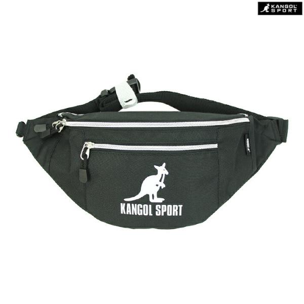KANGOLのウエストバッグです！シンプルなロゴデザインがおしゃれ♪正面にはファスナーポケット付き！【仕様】サイズ：約W40×H17.5×D10cm素材：ポリエステルかっこいい　ブランド　ミニバッグ　ウエストポーチ※商品写真はサンプルのため...