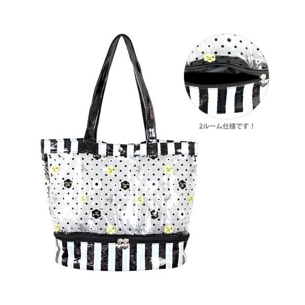 小さい花柄がオシャレなプールバッグを入荷しました！下部にファスナーが付いた2ルーム仕様です！濡れたものと分けて入れられてとっても便利◎ハート型のスライダーもキュート♪【サイズ】約W40×H30×D16.5cm（持ち手含まず）（持ち手：約22...