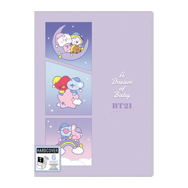 CRUX（クラックス） BT21 6ポケットクリアファイル A4 コマワリ柄