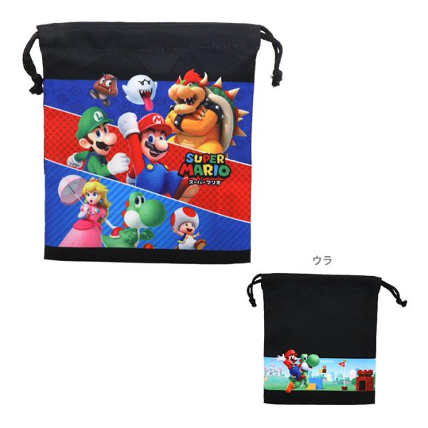 任天堂（Nintendo） スーパーマリオ 巾着 M MBS-1048A [M便 1/2] : お